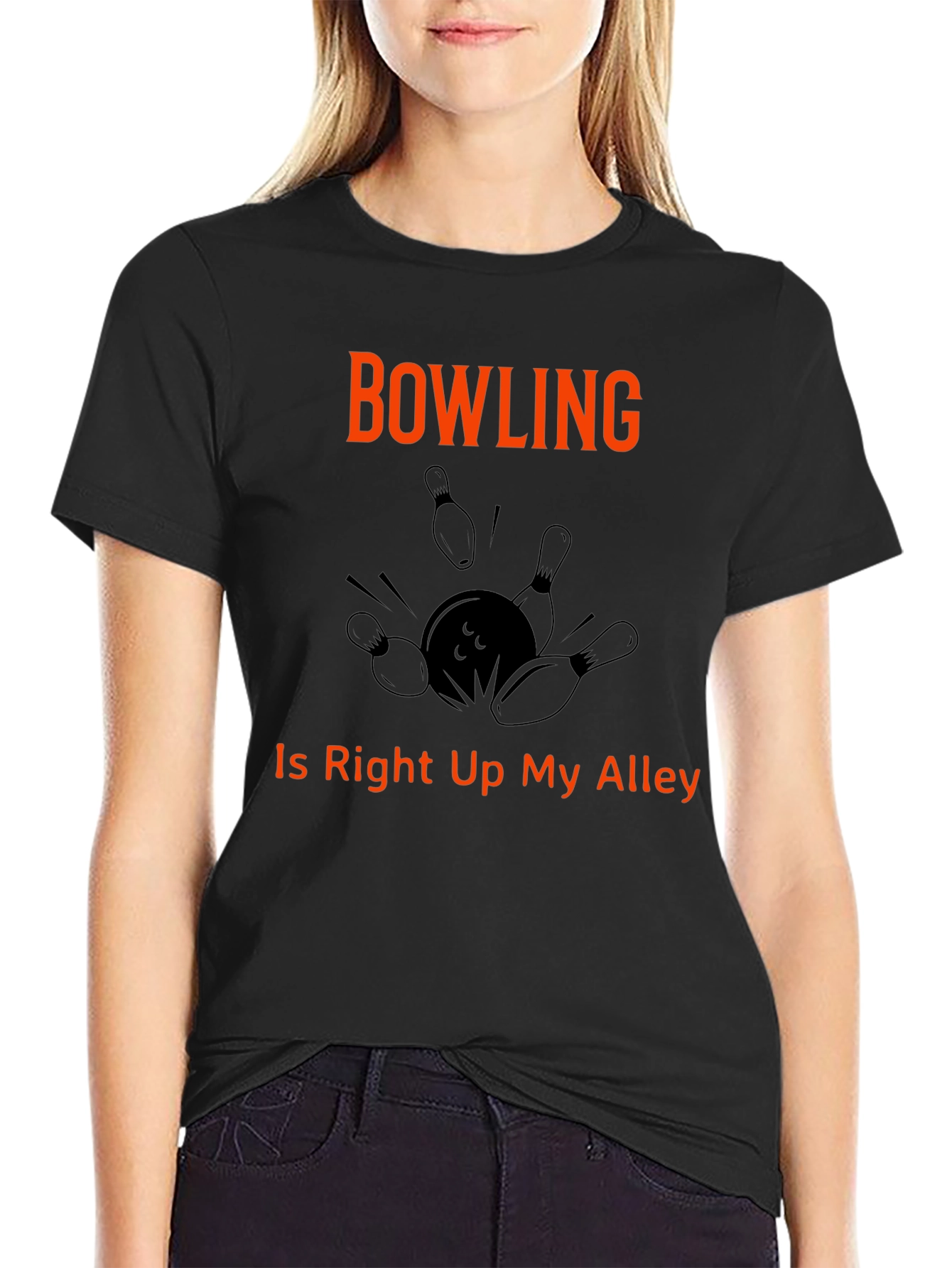 Bowling T-Shirt Right Up My Alley Graphic Tee