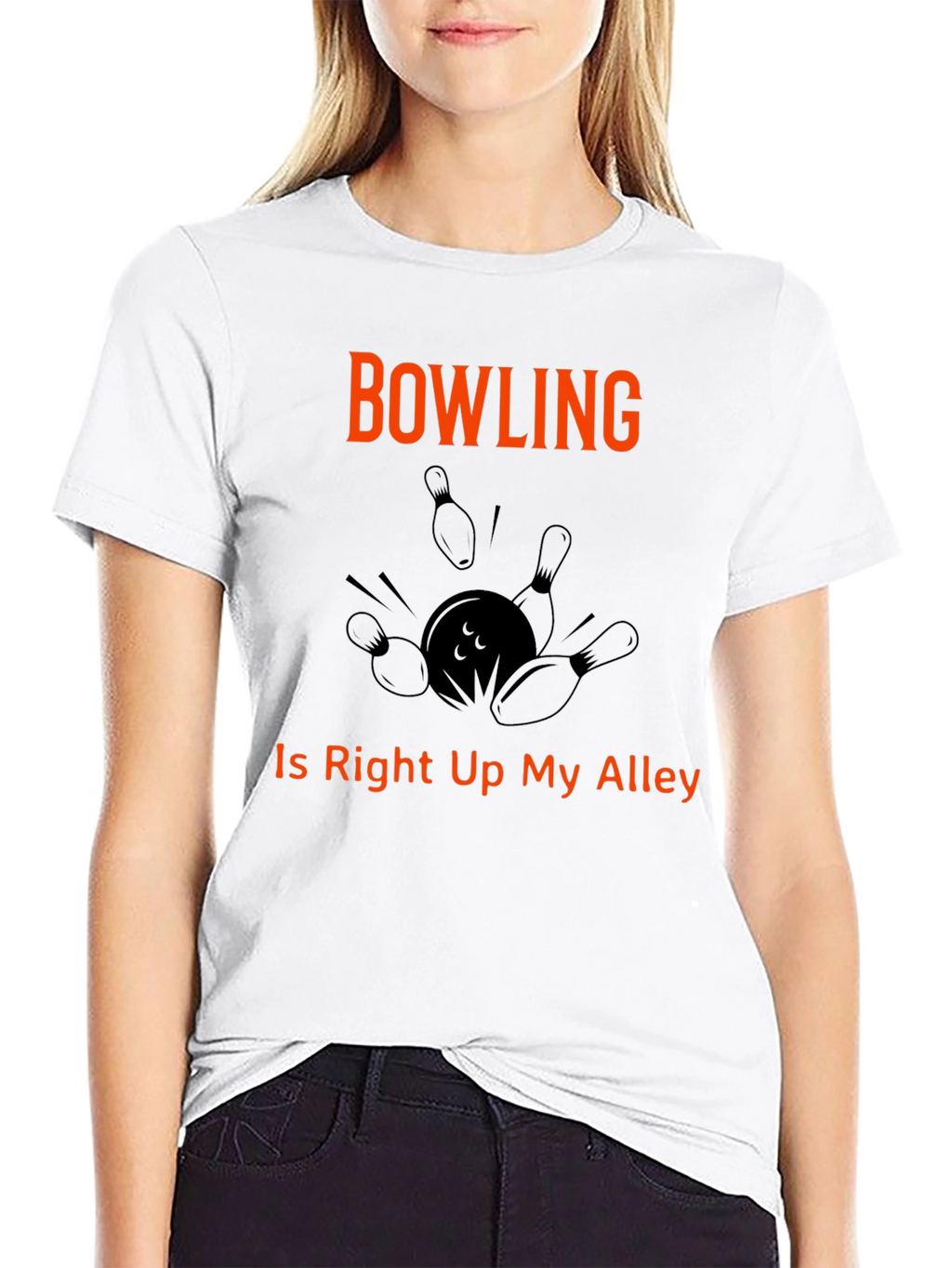 Bowling T-Shirt Right Up My Alley Graphic Tee
