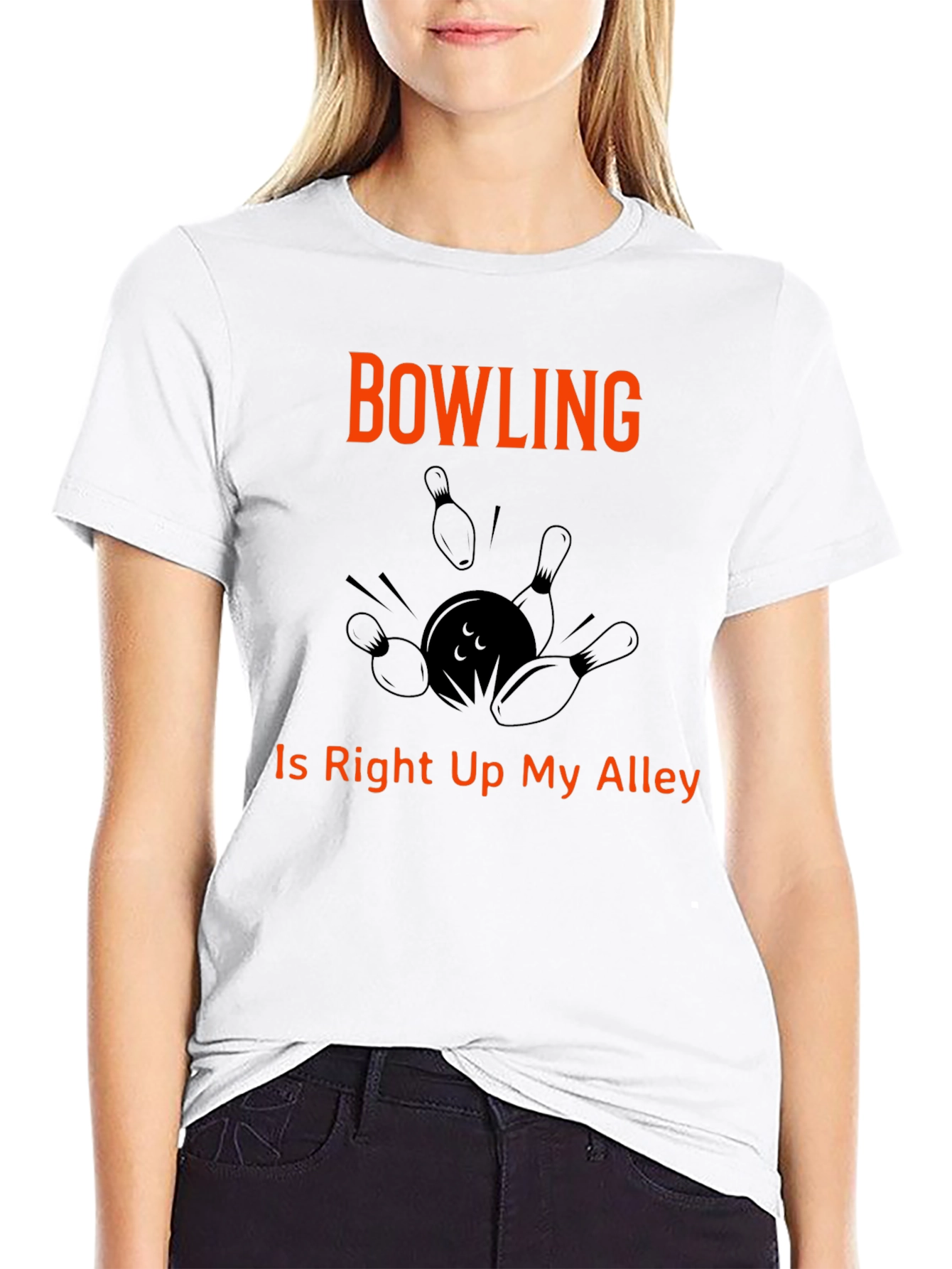 Bowling T-Shirt Right Up My Alley Graphic Tee