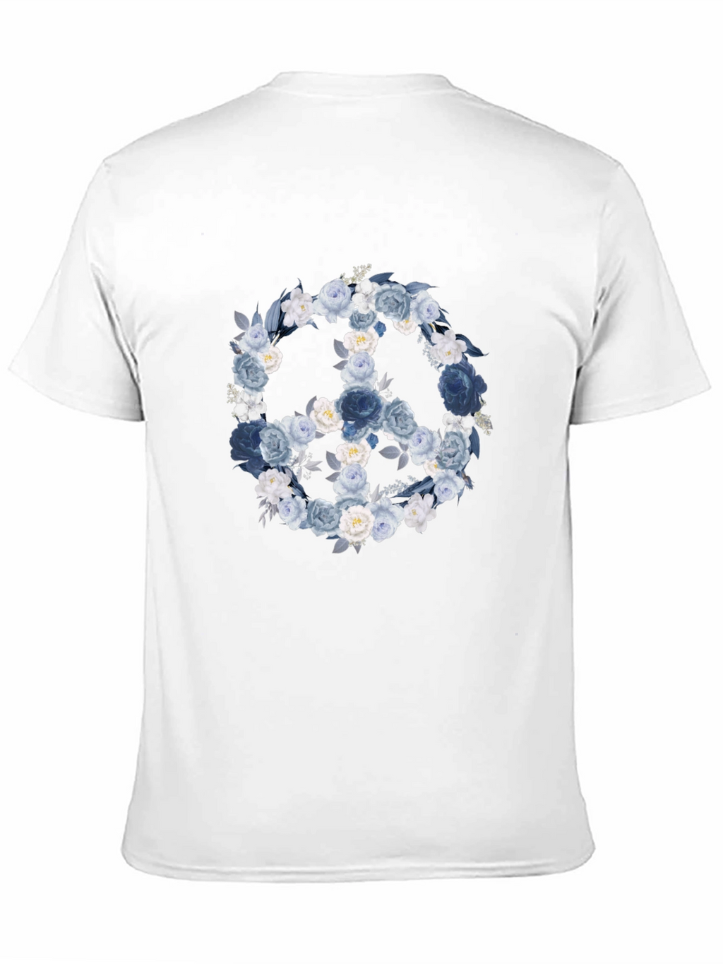 Floral Peace Sign T-Shirt - Black