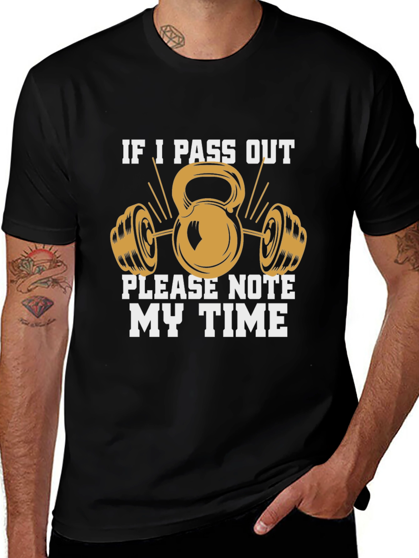 Workout Time T-Shirt - If I Pass Out Note My Time Gym Tee