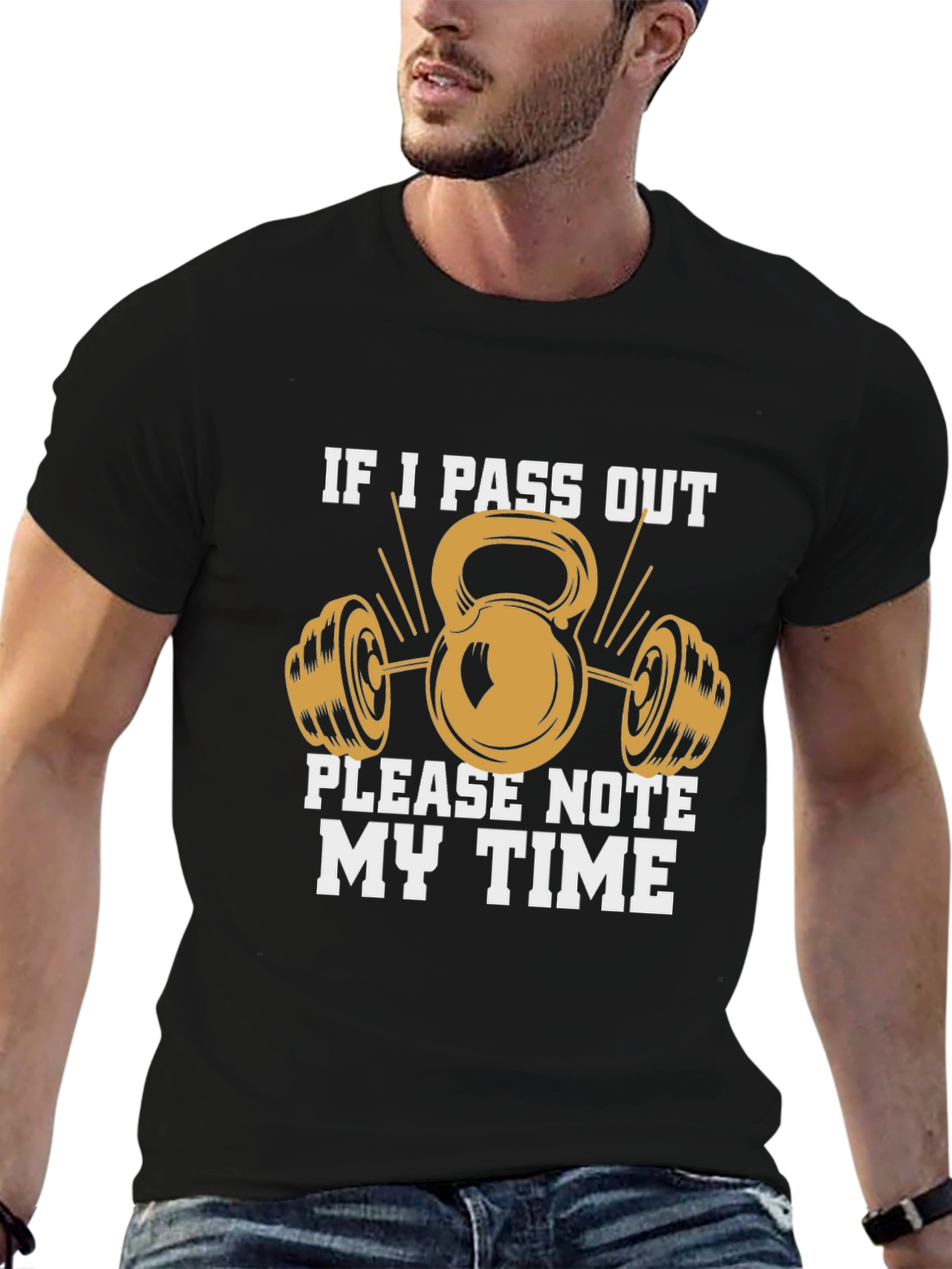 Workout Time T-Shirt - If I Pass Out Note My Time Gym Tee