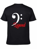 Bass Clef Legend Graphic Tee - Music Lovers T-Shirt