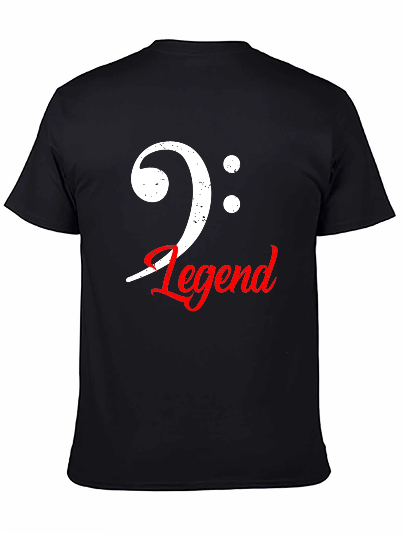 Bass Clef Legend Graphic Tee - Music Lovers T-Shirt