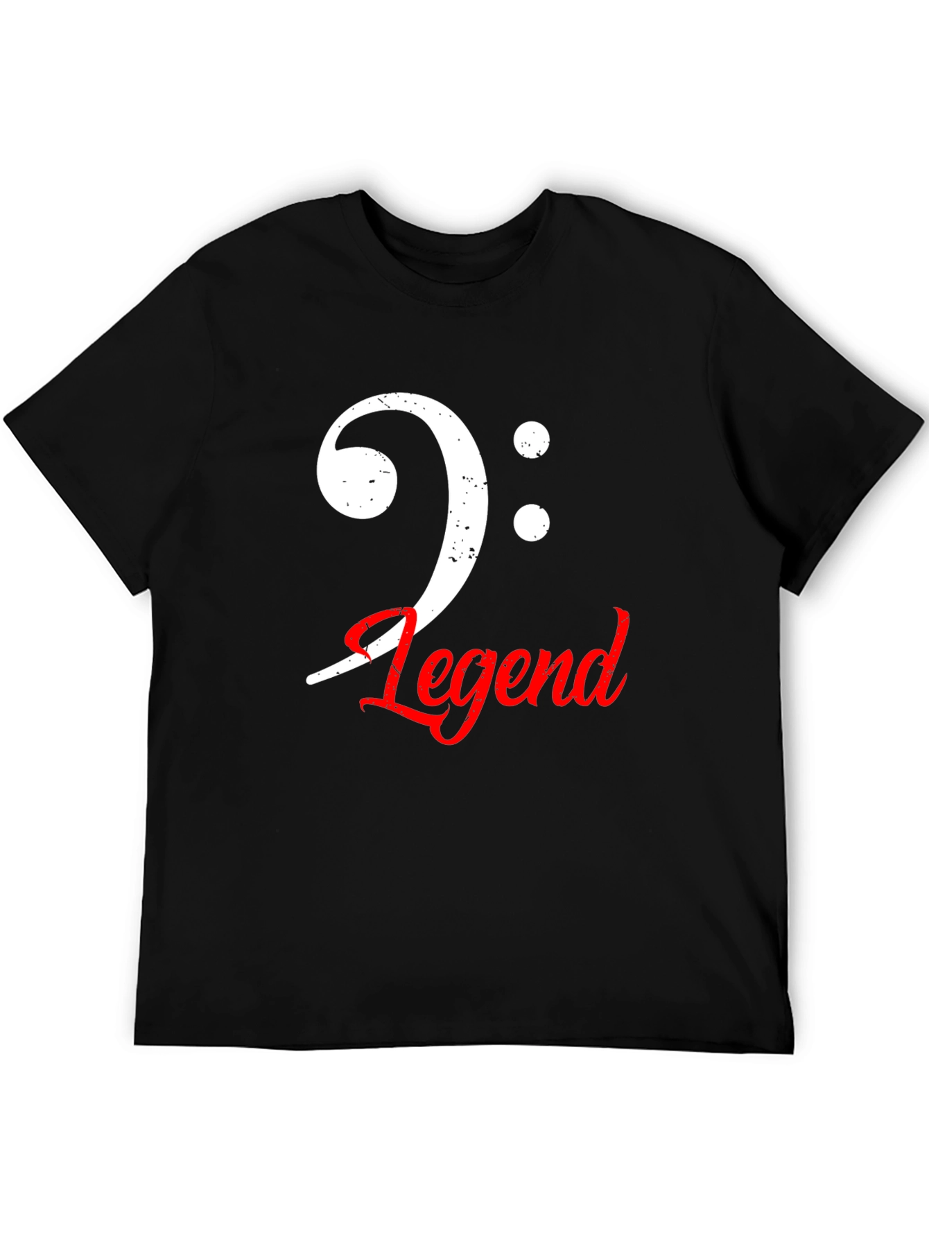 Bass Clef Legend Graphic Tee - Music Lovers T-Shirt