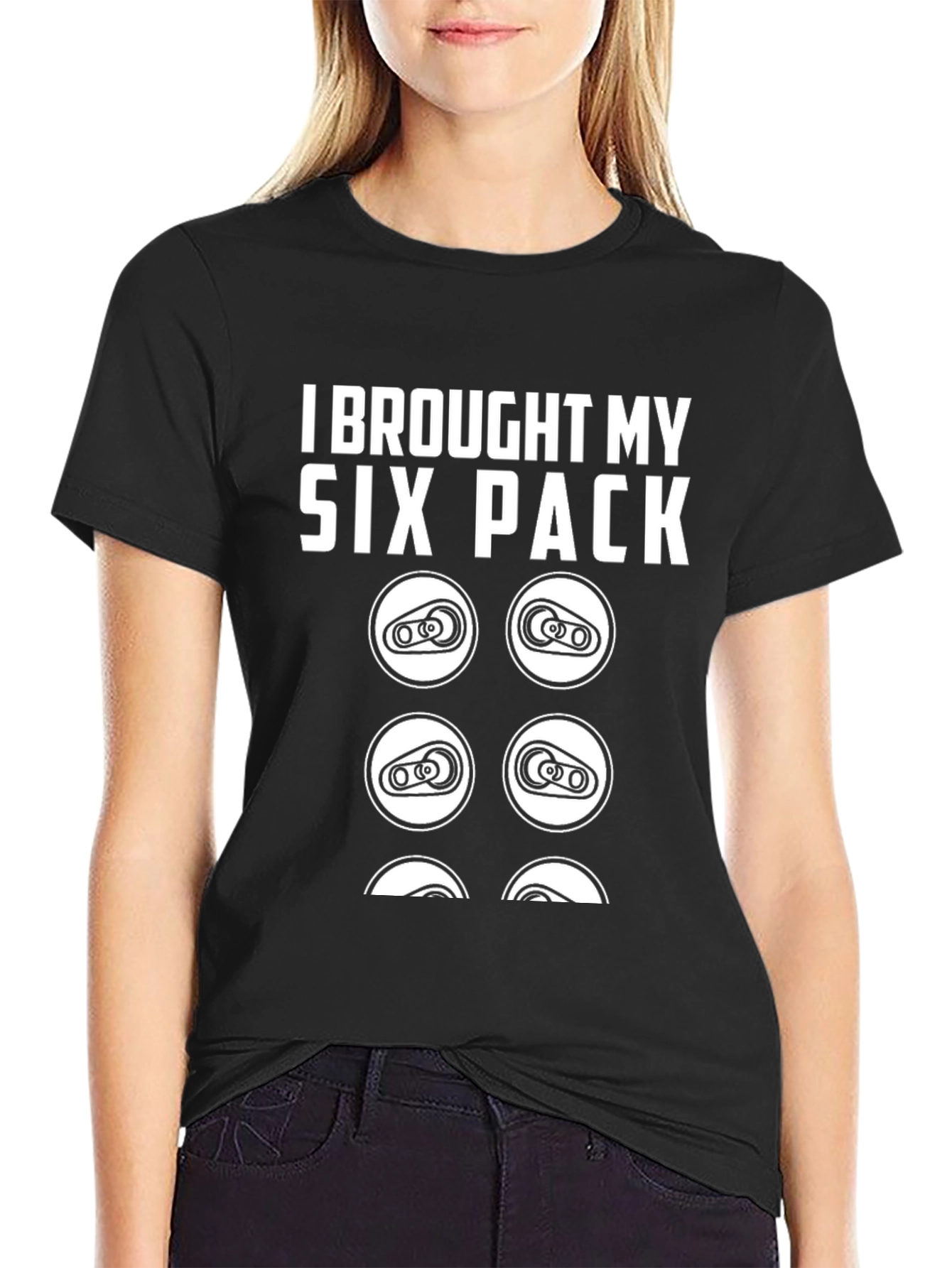 Six Pack Beer T-Shirt Funny Drinking Tee