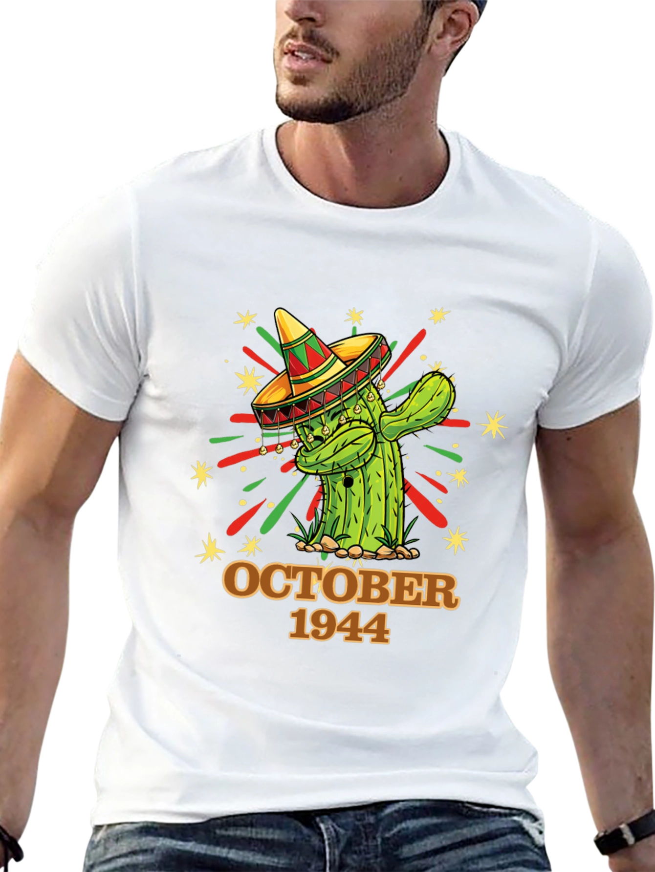 October 1944 Cactus Birthday T-Shirt