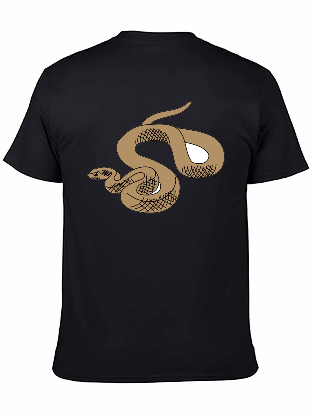 Snake Graphic T-Shirt - Black Cotton Tee
