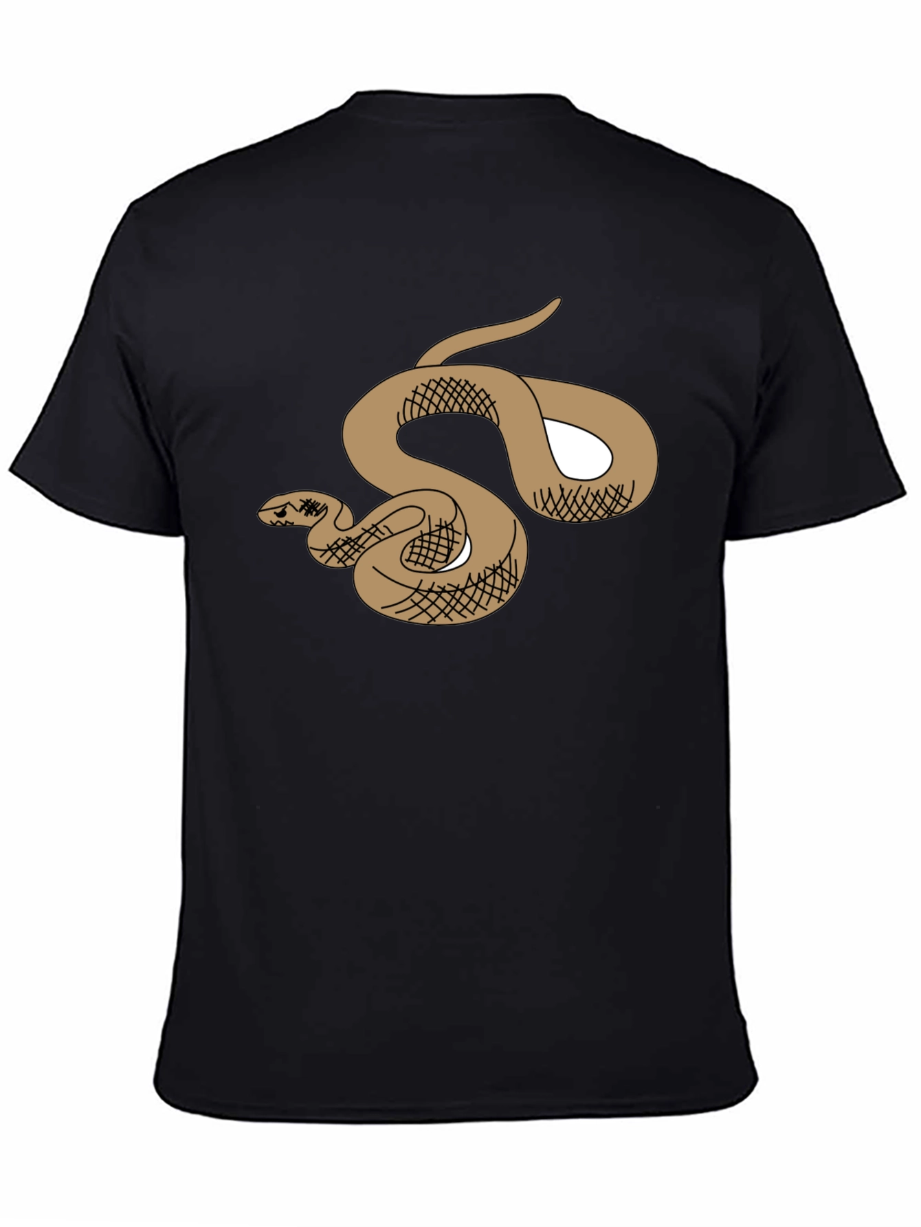 Snake Graphic T-Shirt - Black Cotton Tee