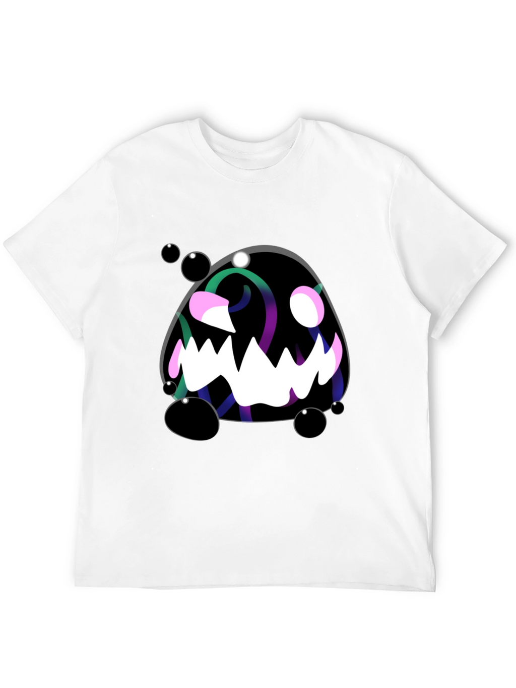Monster Graphic Black Tee - Spooky Fun!