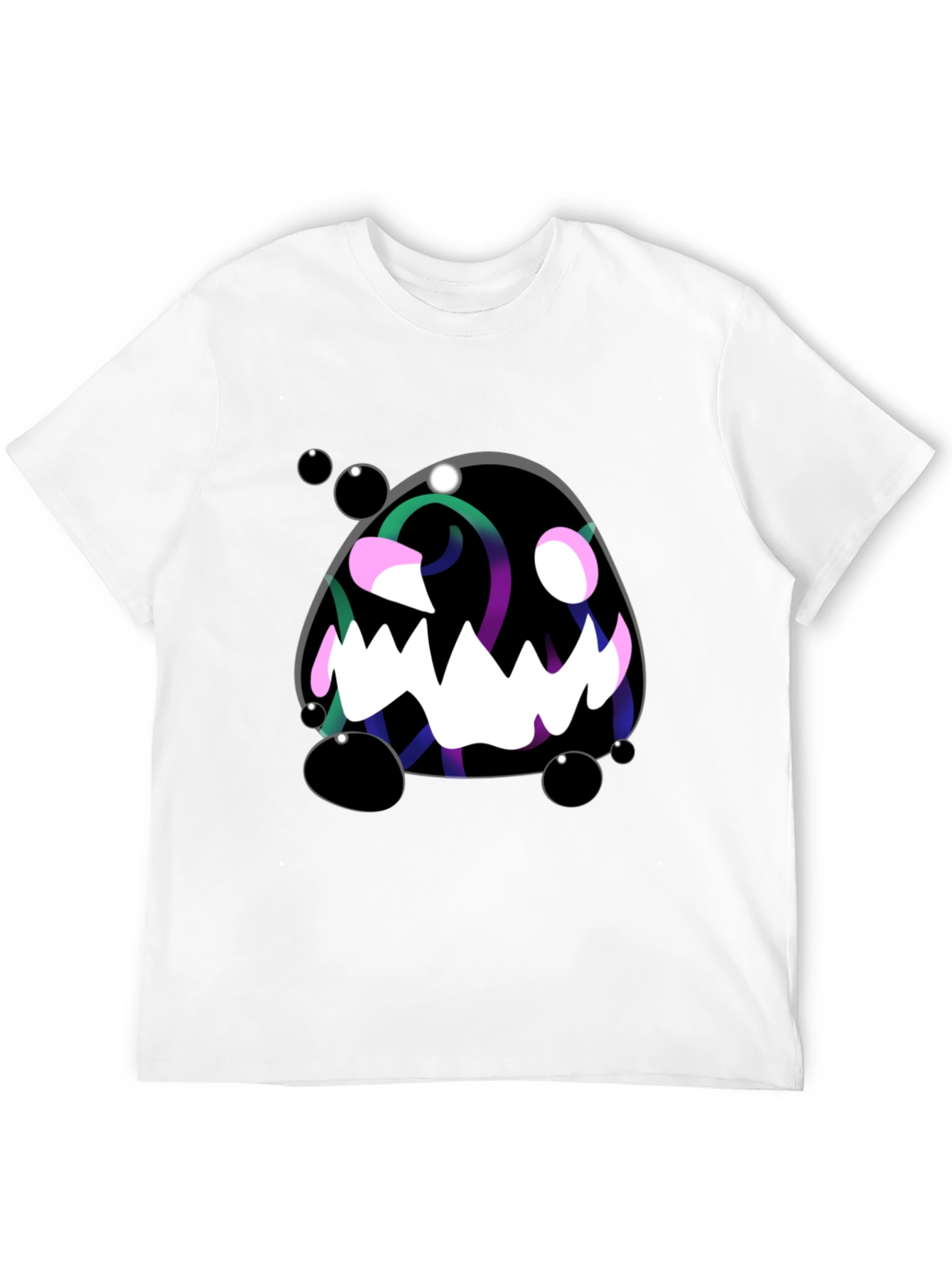 Monster Graphic Black Tee - Spooky Fun!