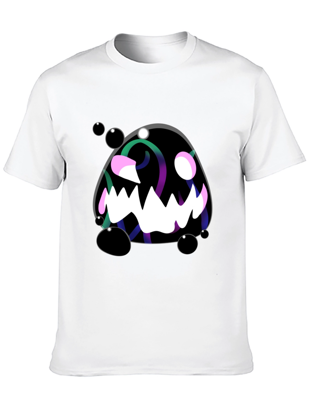 Monster Graphic Black Tee - Spooky Fun!