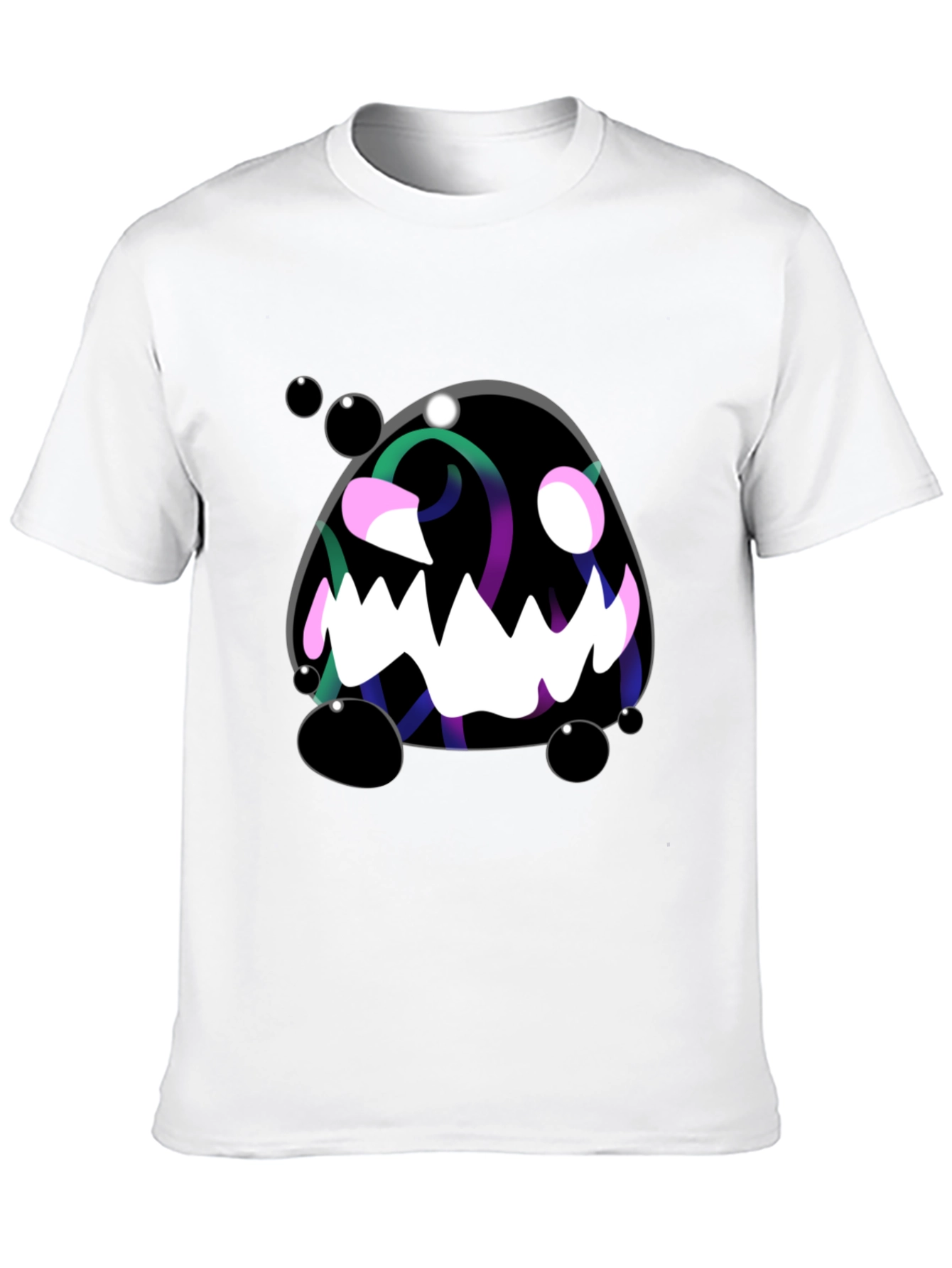 Monster Graphic Black Tee - Spooky Fun!