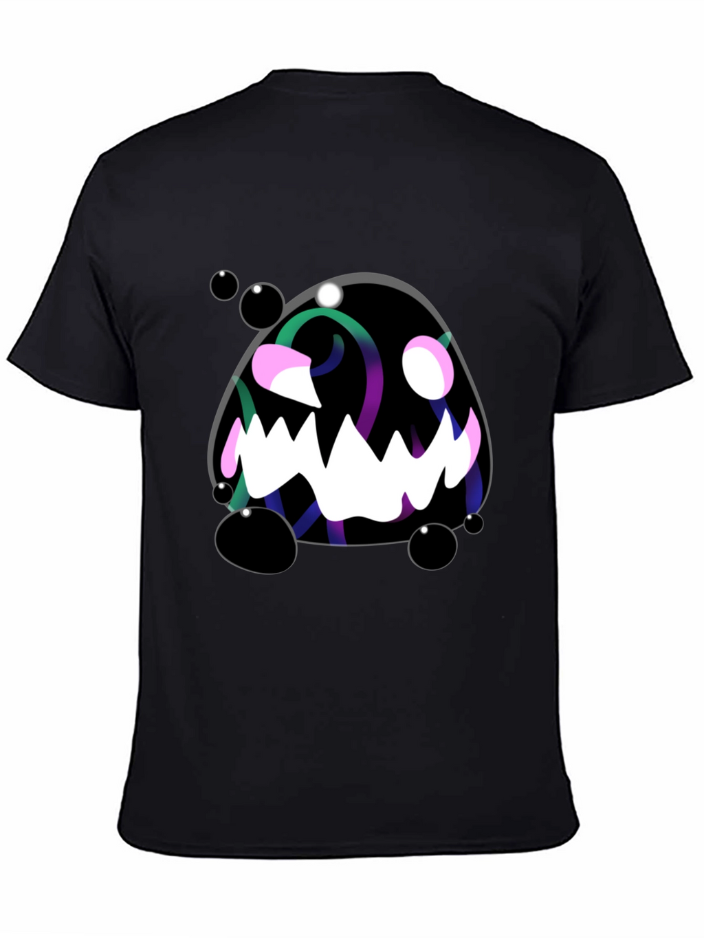 Monster Graphic Black Tee - Spooky Fun!