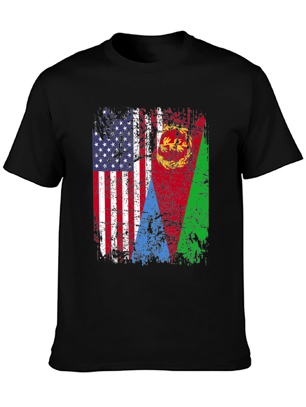 USA Eritrea Flag Graphic T-Shirt