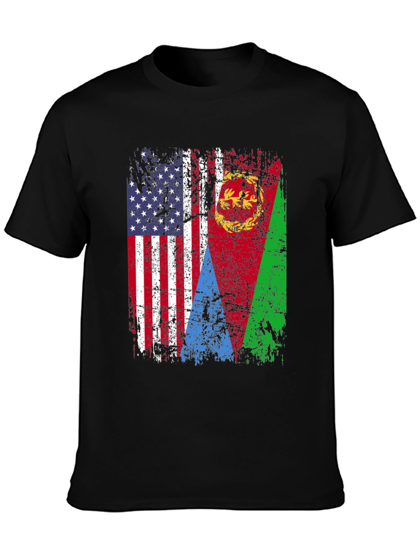 USA Eritrea Flag Graphic T-Shirt