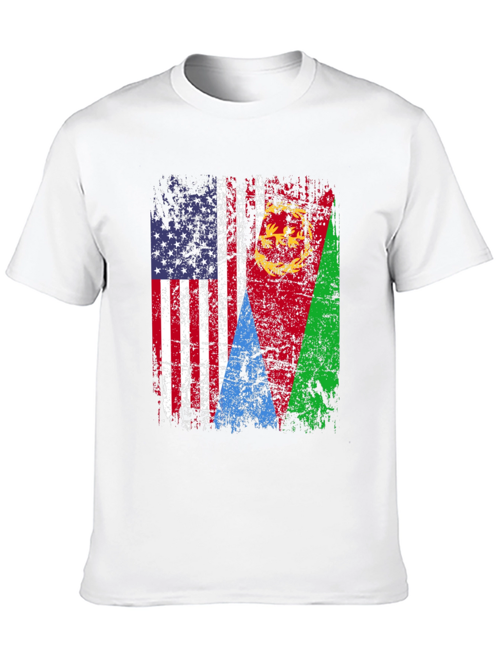 USA Eritrea Flag Graphic T-Shirt