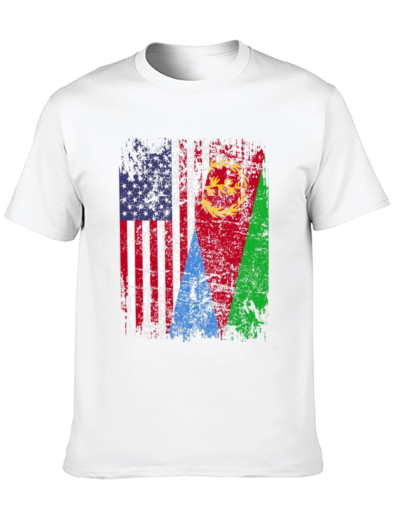 USA Eritrea Flag Graphic T-Shirt