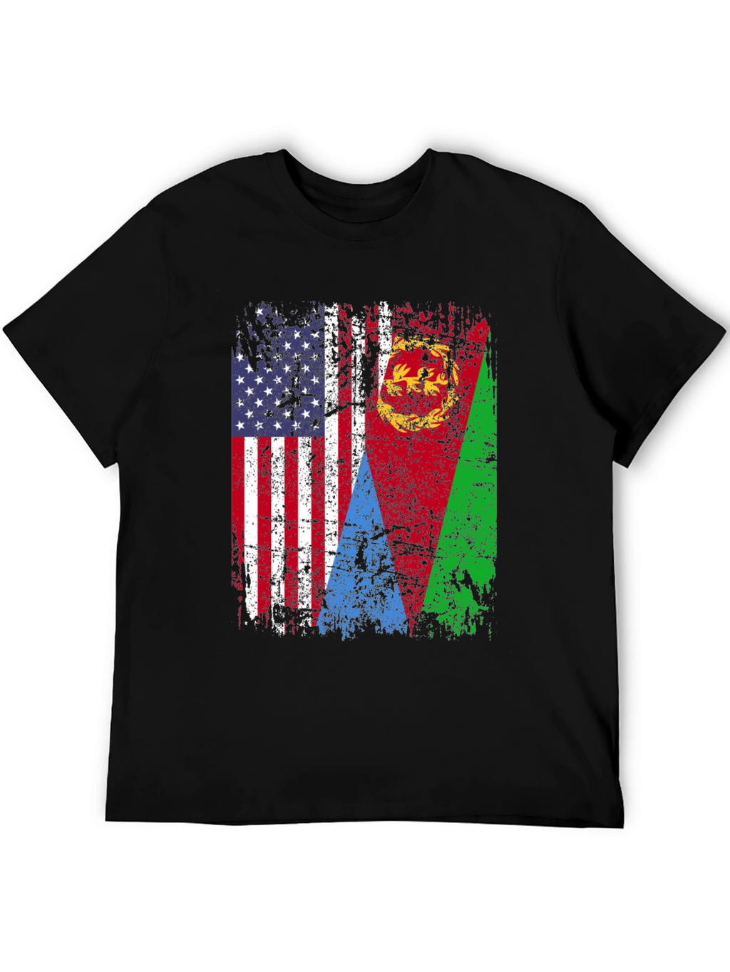 USA Eritrea Flag Graphic T-Shirt