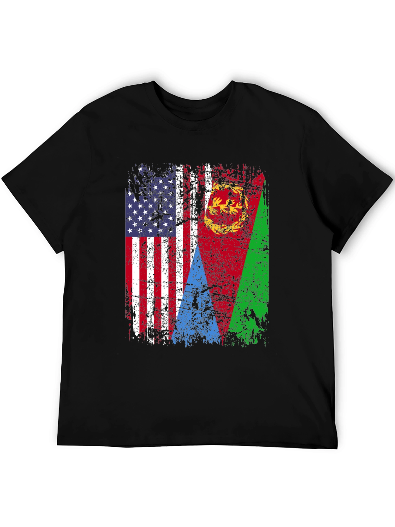 USA Eritrea Flag Graphic T-Shirt