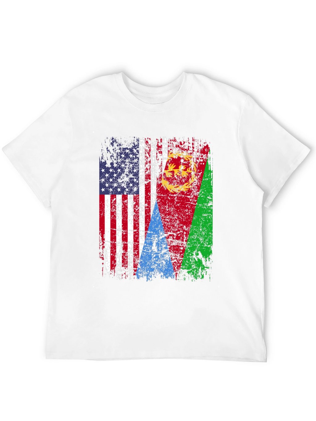 USA Eritrea Flag Graphic T-Shirt