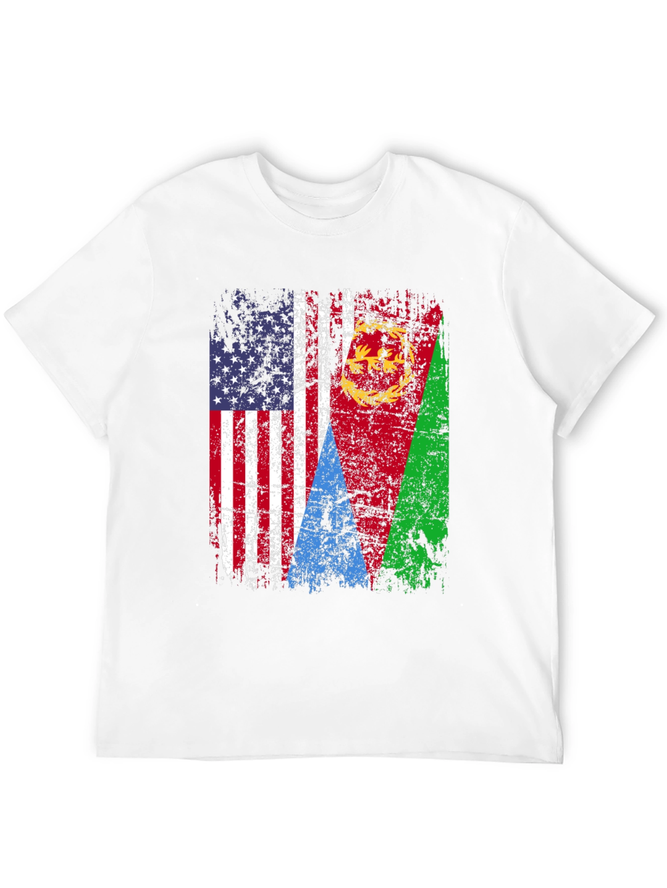 USA Eritrea Flag Graphic T-Shirt
