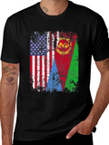 USA Eritrea Flag Graphic T-Shirt
