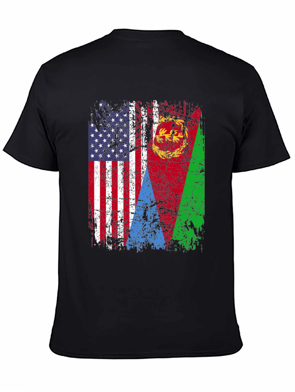USA Eritrea Flag Graphic T-Shirt
