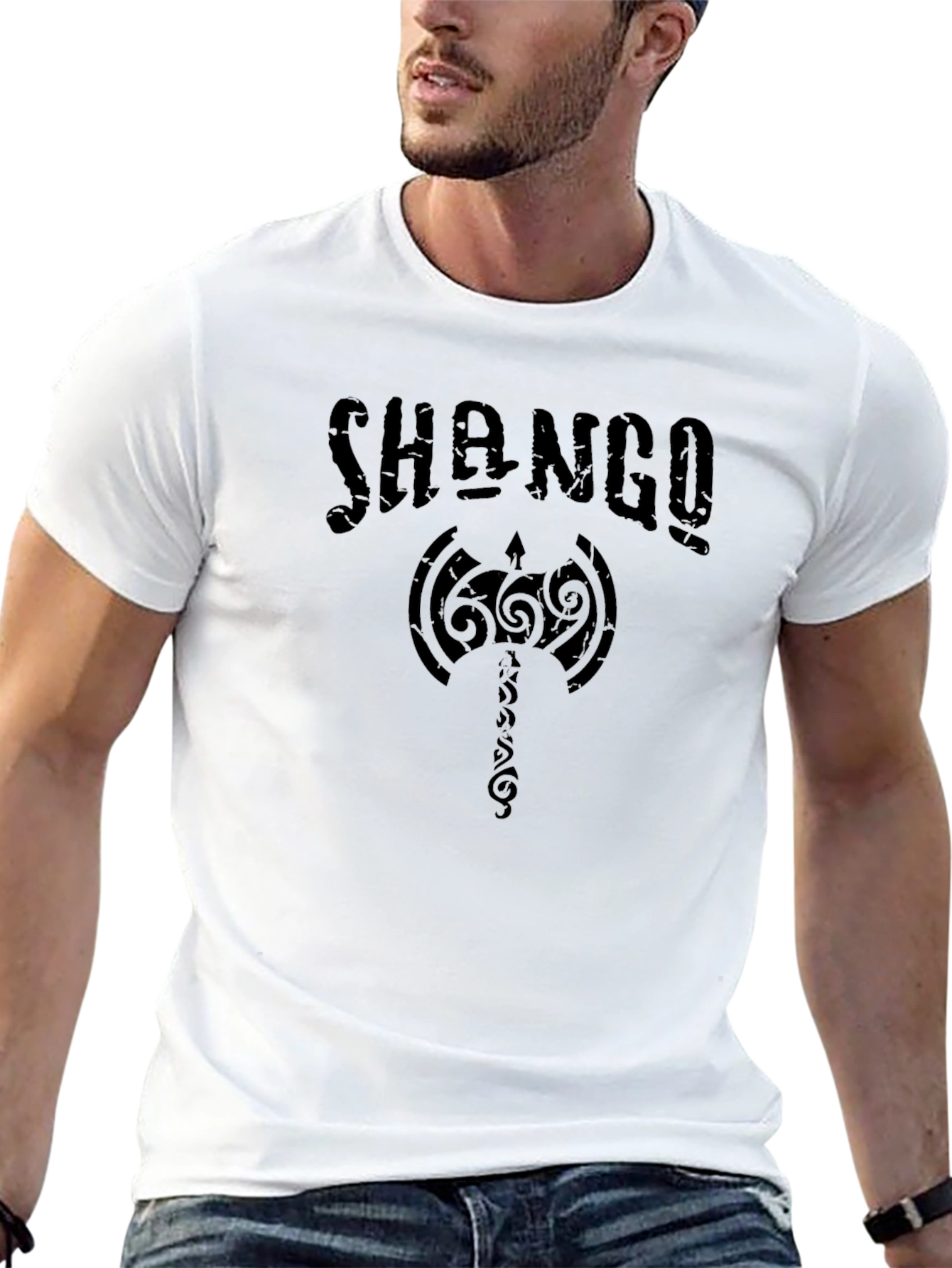 Shango Axe Black Graphic T-Shirt
