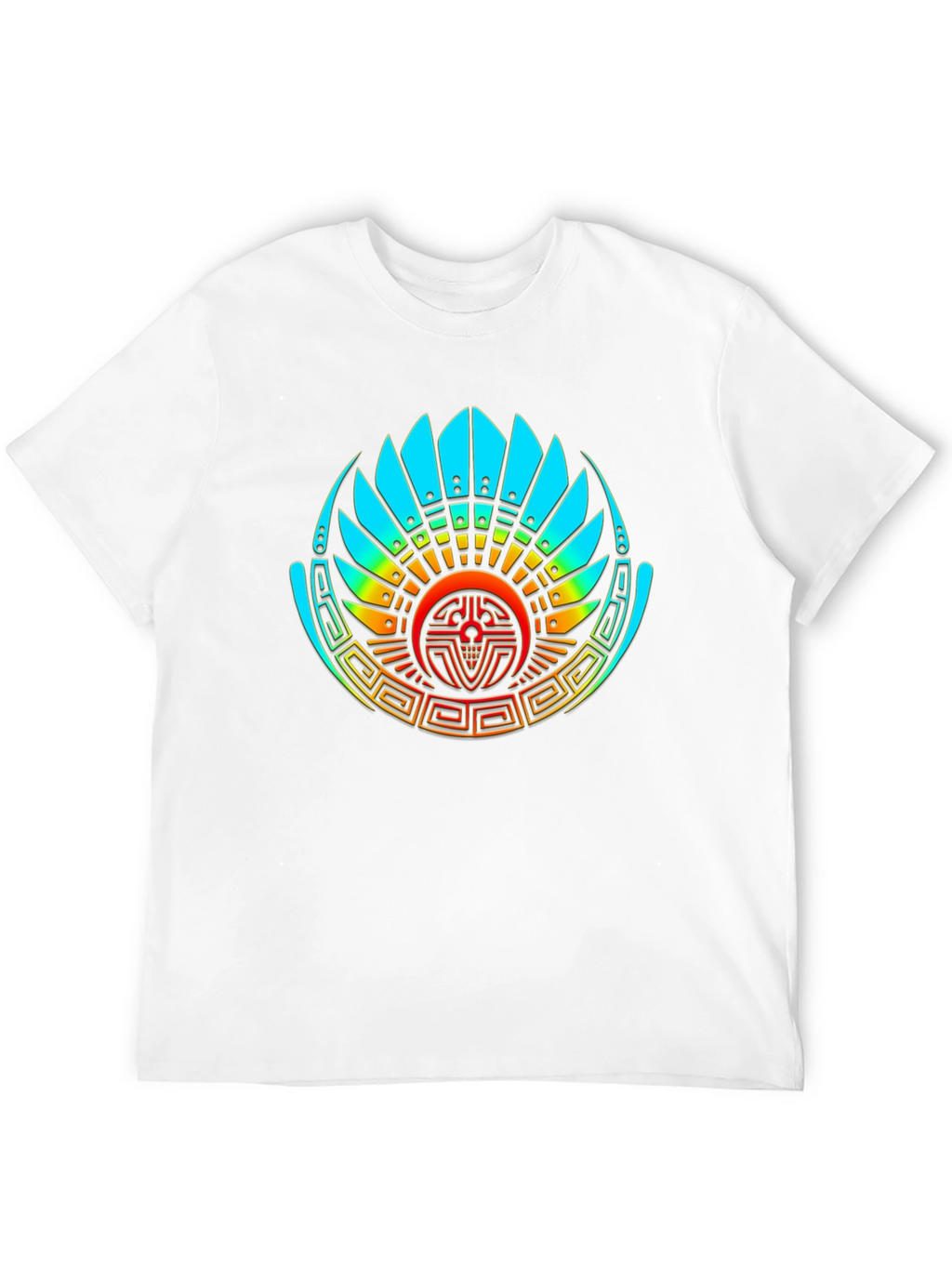 Aztec Feathered Serpent Graphic Tee - Black