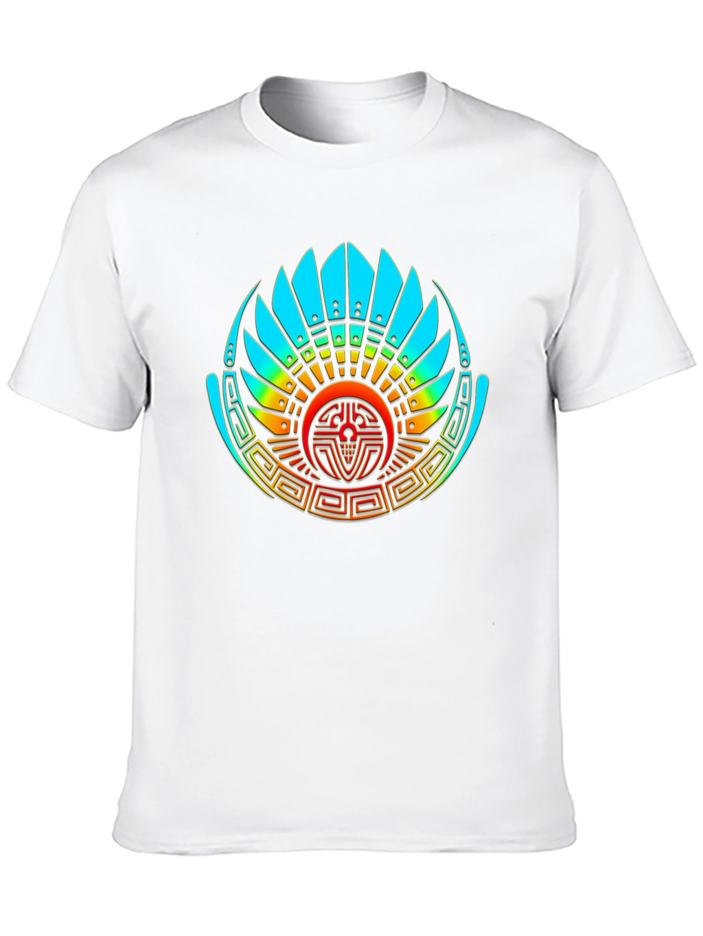 Aztec Feathered Serpent Graphic Tee - Black