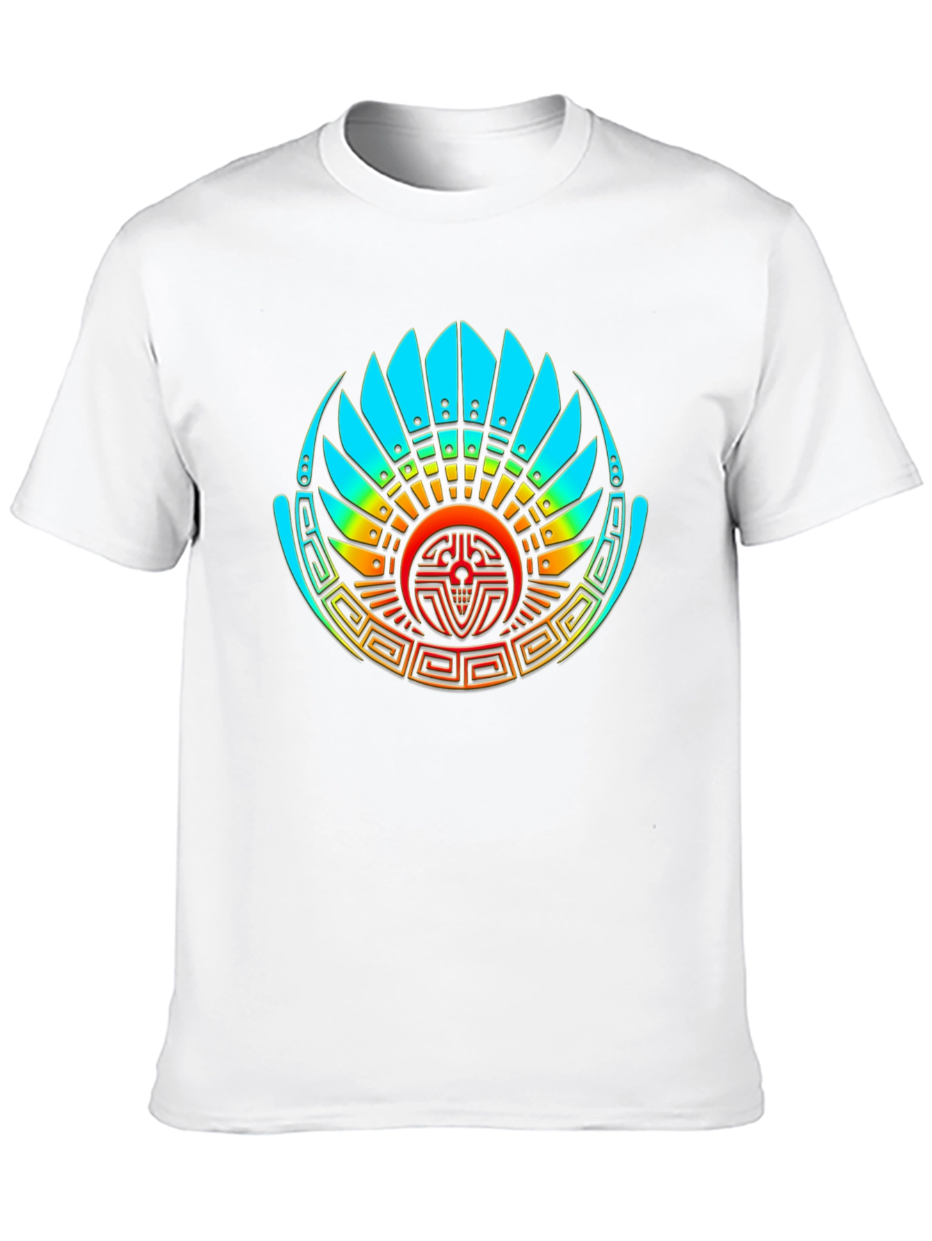 Aztec Feathered Serpent Graphic Tee - Black