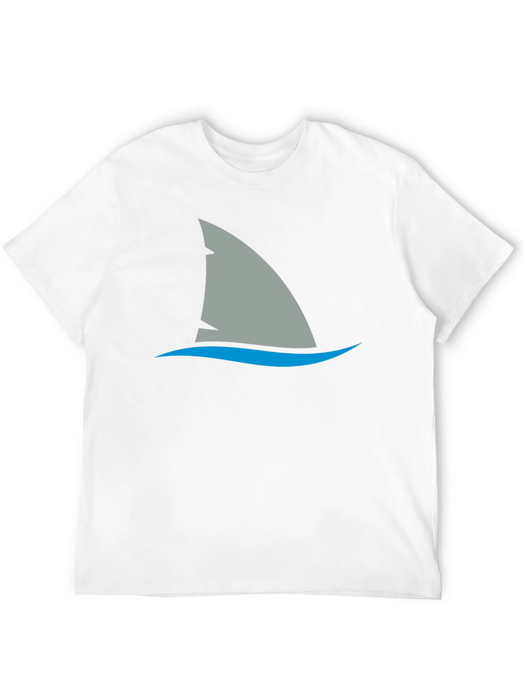 Shark Fin Graphic Tee - Black Cotton Comfort
