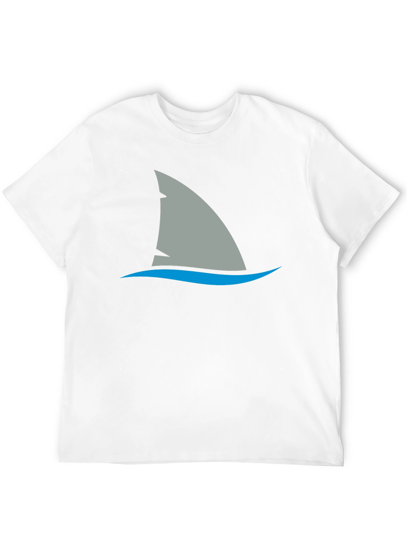 Shark Fin Graphic Tee - Black Cotton Comfort