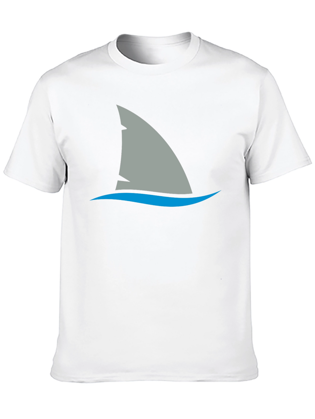 Shark Fin Graphic Tee - Black Cotton Comfort