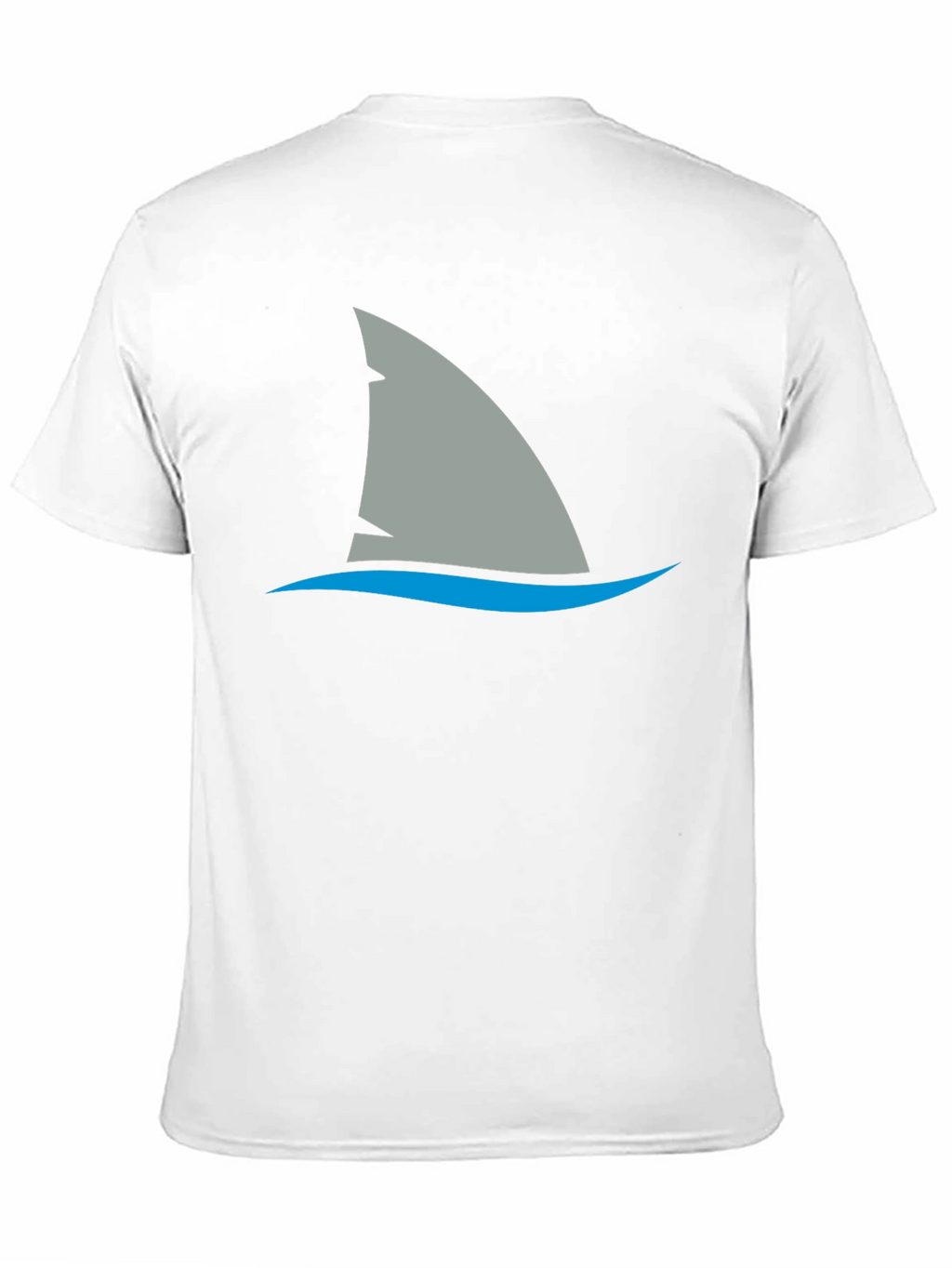 Shark Fin Graphic Tee - Black Cotton Comfort