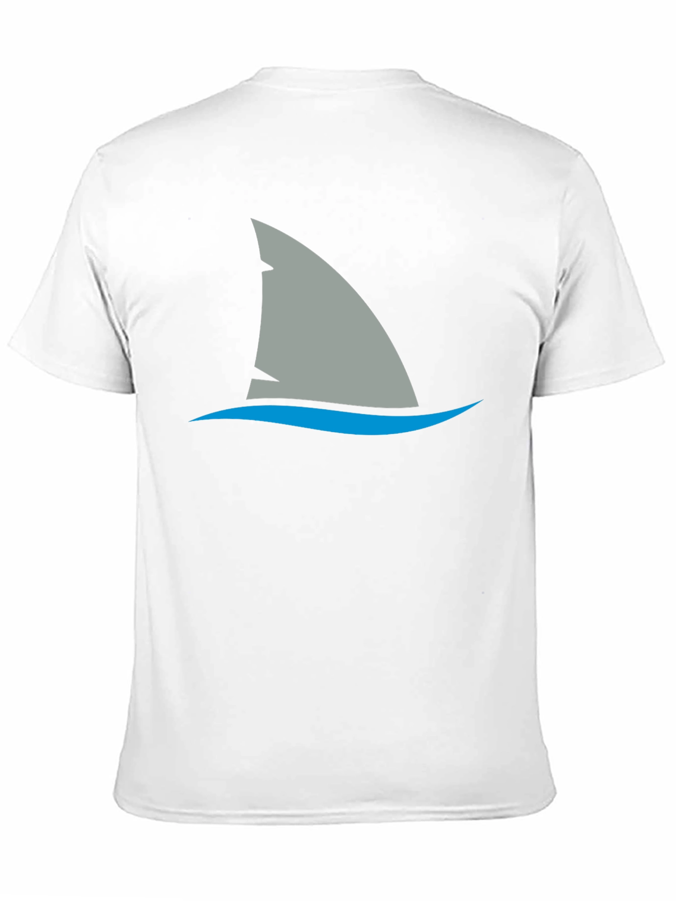Shark Fin Graphic Tee - Black Cotton Comfort