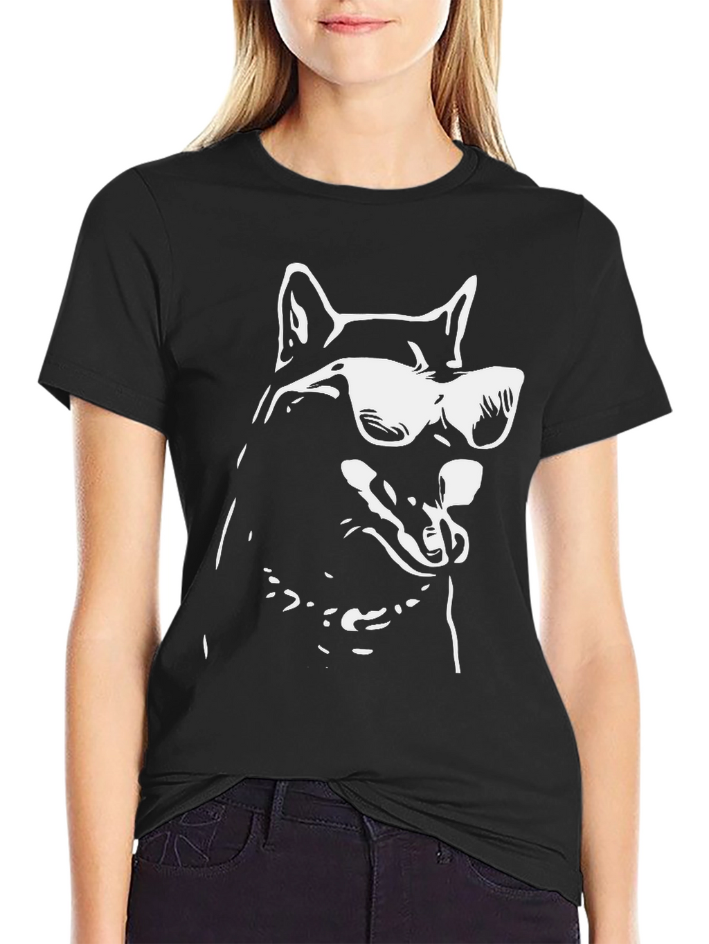 Cool Dog Graphic Tee - Stylish Black T-Shirt