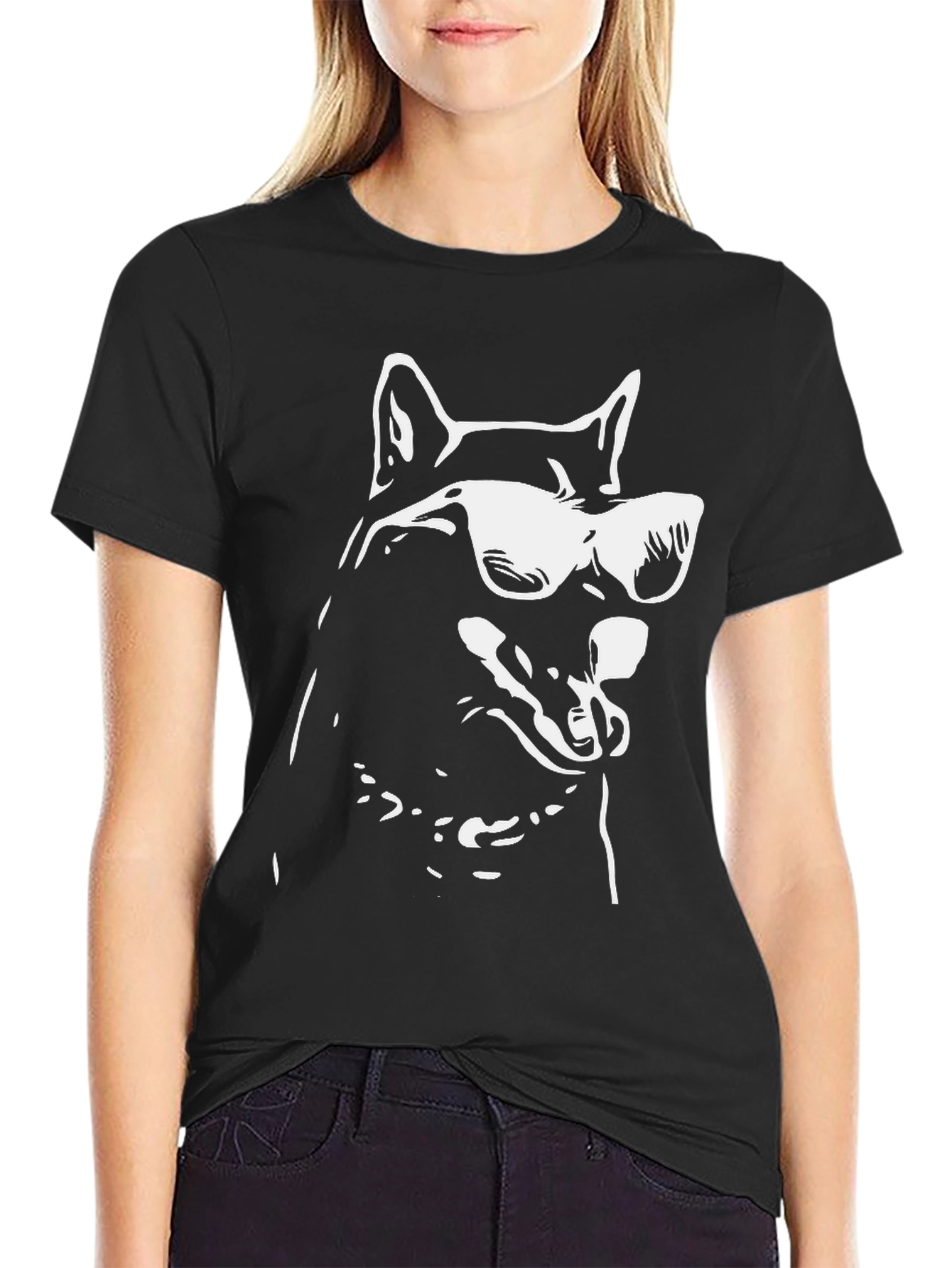 Cool Dog Graphic Tee - Stylish Black T-Shirt