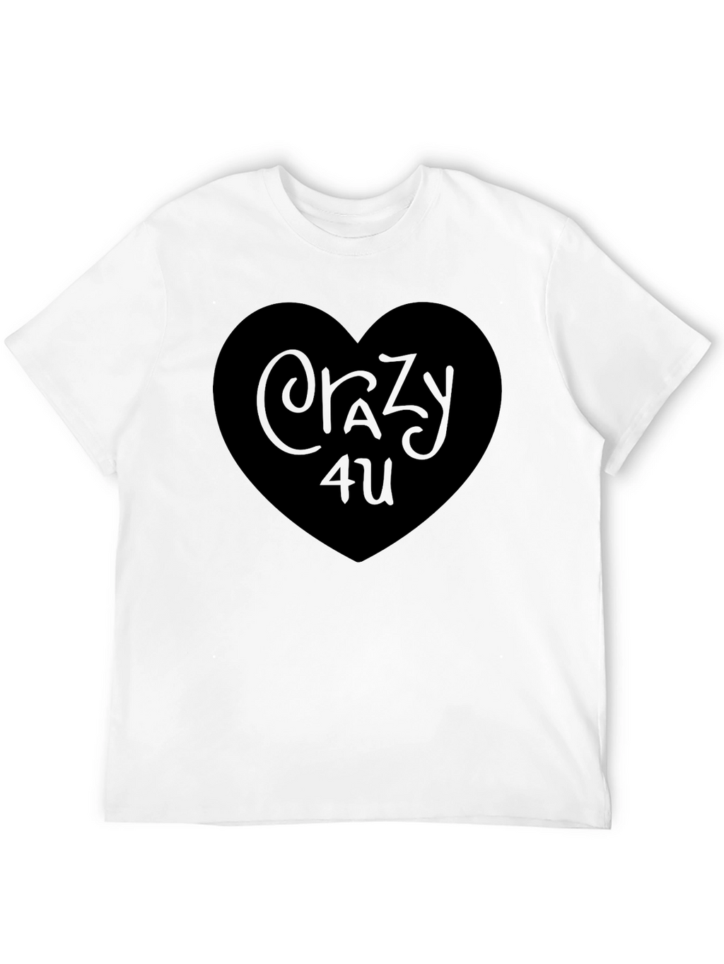 Crazy 4 U Black Heart Graphic T-Shirt
