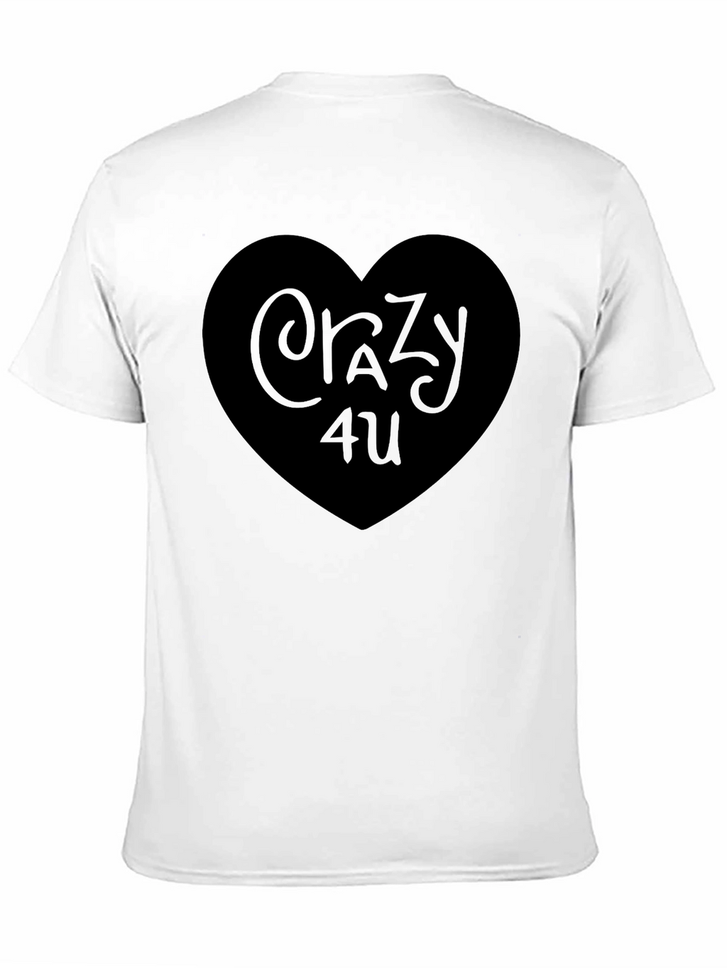 Crazy 4 U Black Heart Graphic T-Shirt