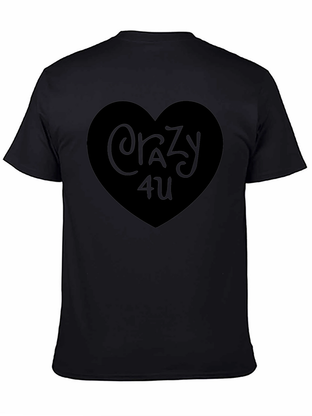 Crazy 4 U Black Heart Graphic T-Shirt