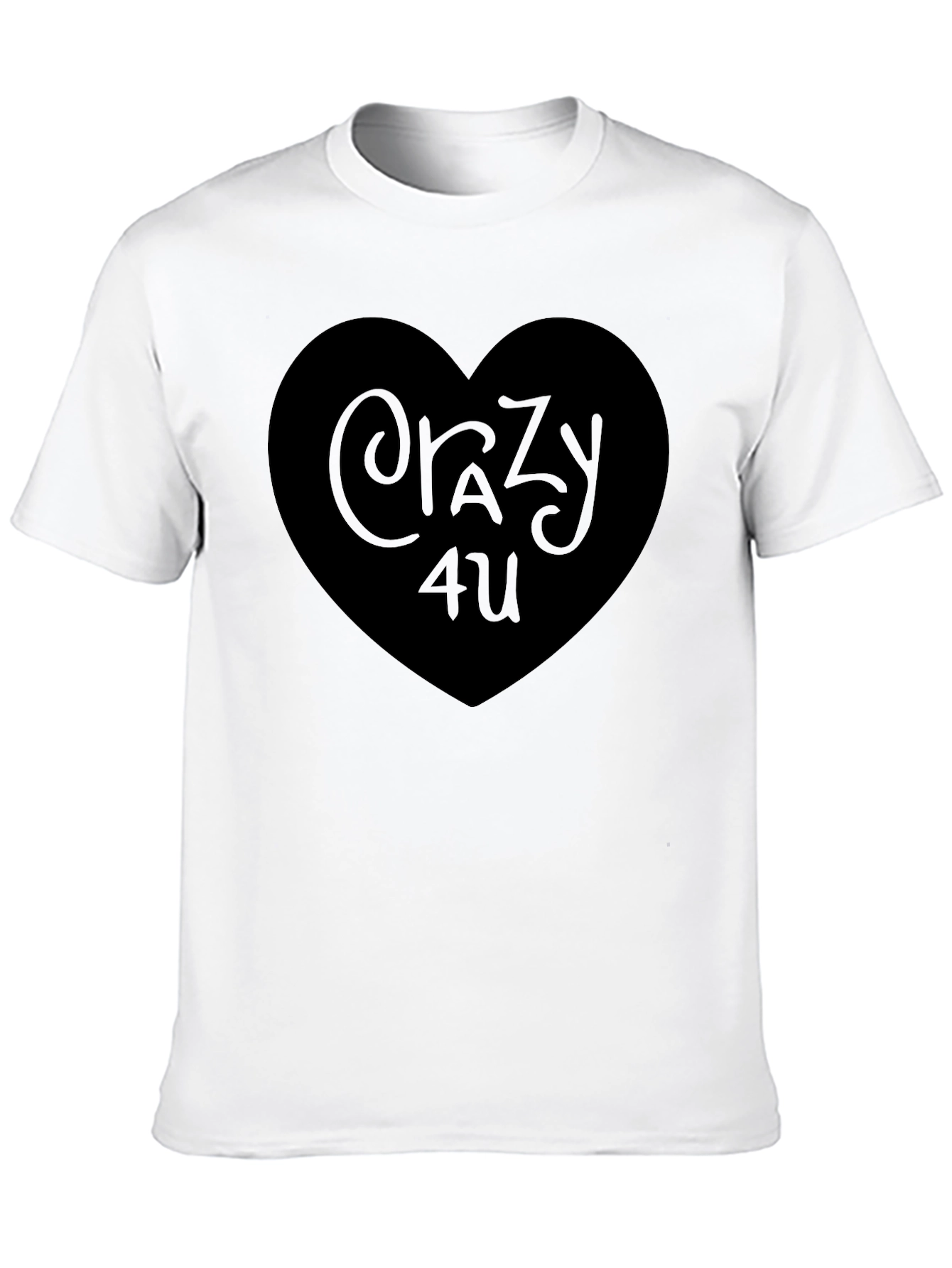Crazy 4 U Black Heart Graphic T-Shirt