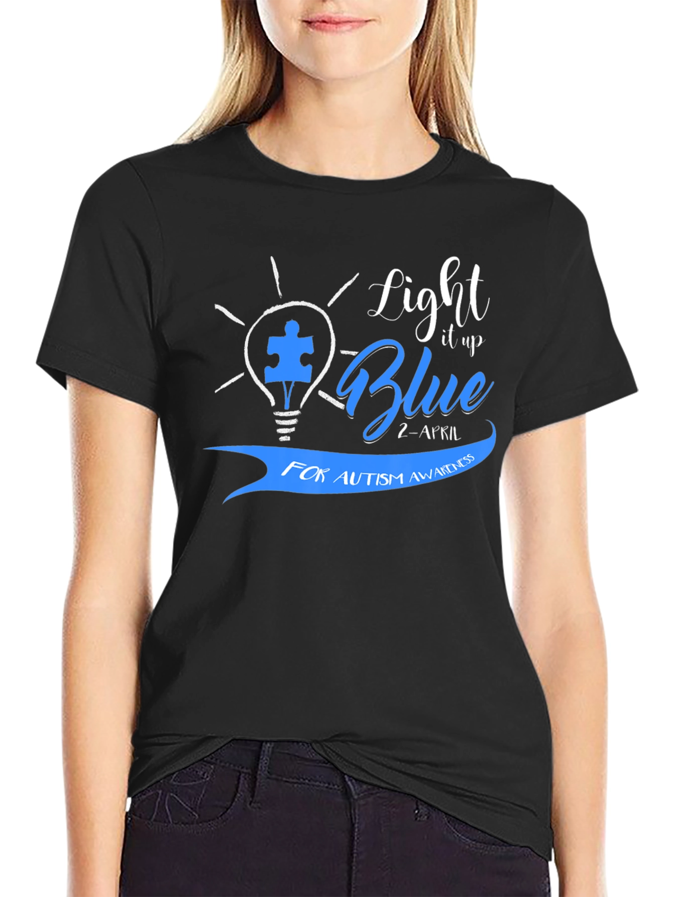 Light It Up Blue Autism Awareness T-Shirt