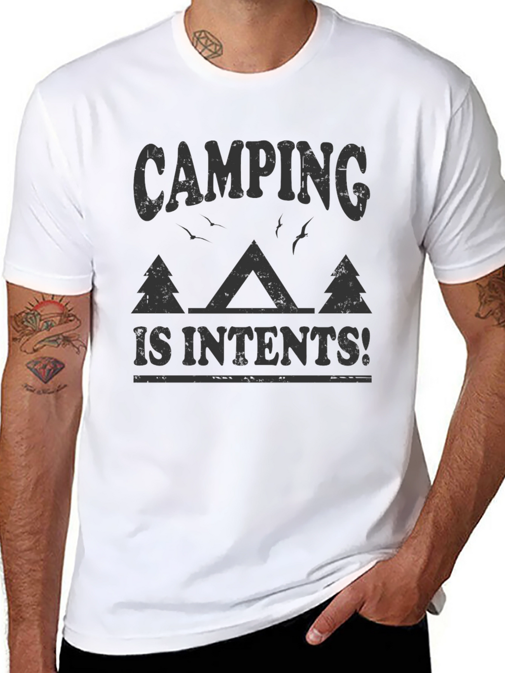 Camping Intents Graphic Tee - Outdoor Adventure Shirt