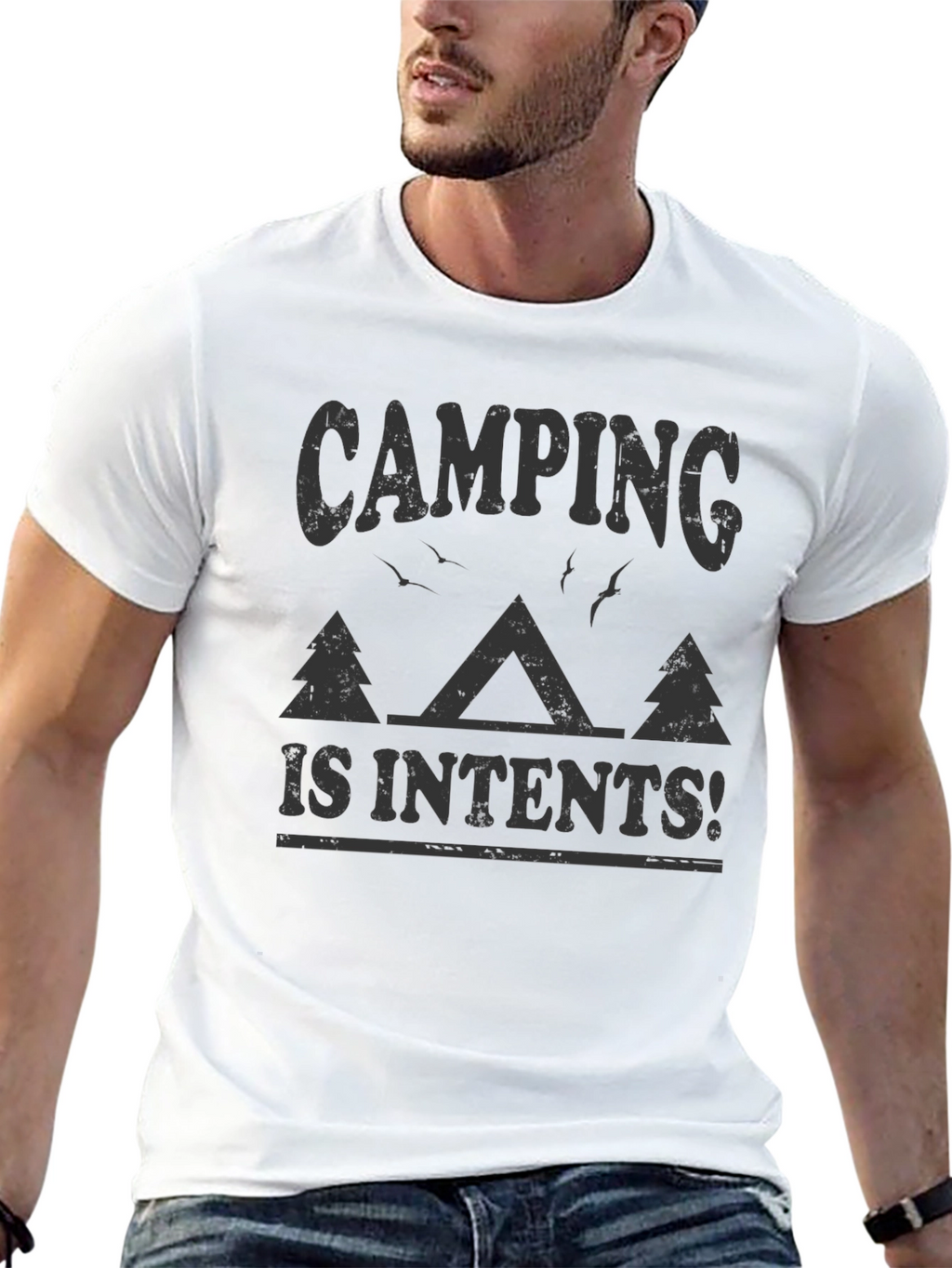 Camping Intents Graphic Tee - Outdoor Adventure Shirt
