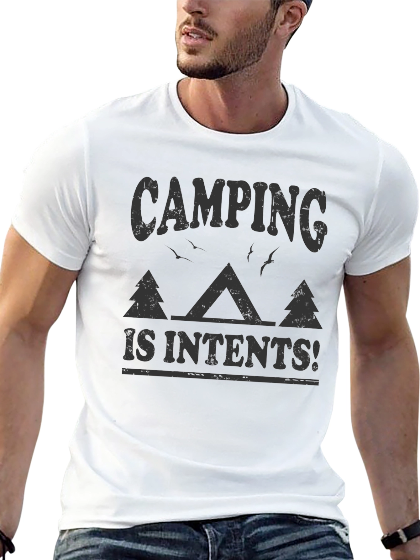 Camping Intents Graphic Tee - Outdoor Adventure Shirt
