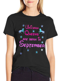 Unicorn Queens September Birthday T-Shirt