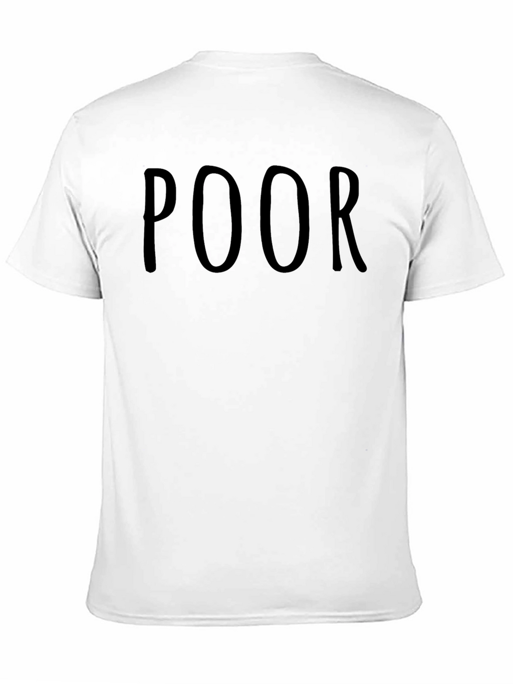 Mens Black POOR Graphic Tee - Casual Style