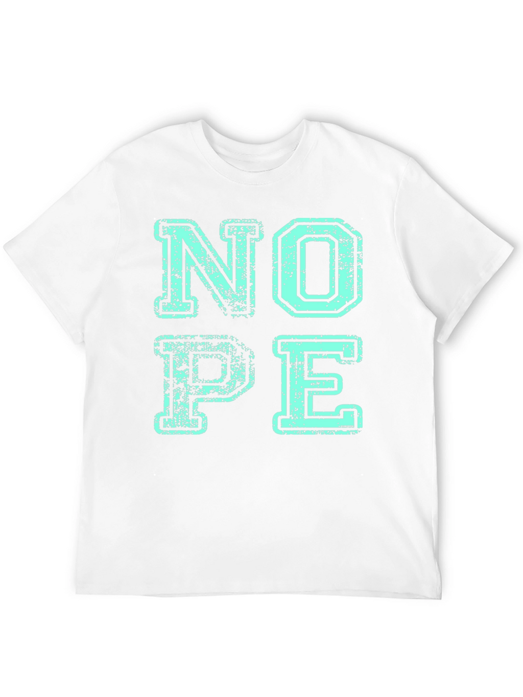 Nope Graphic Print Mens Black T-Shirt
